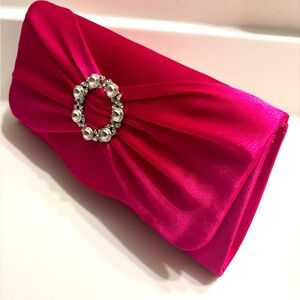 Pretty in pink satin evening bag for your next special event wedding or party